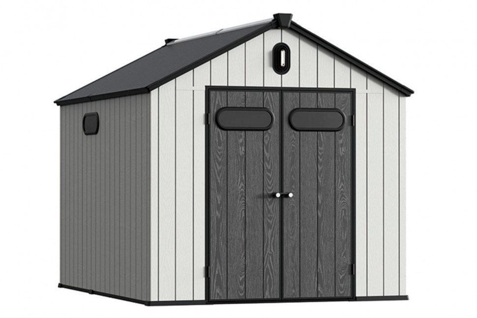 Сарай пластиковый Black Fox Summit 8*10 (7,4м2) серый/антрацит